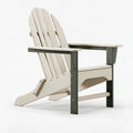 Fauteuil Adirondack 83 x 80 x 95 cm en bois beige et anthracite pour extérieur style classique