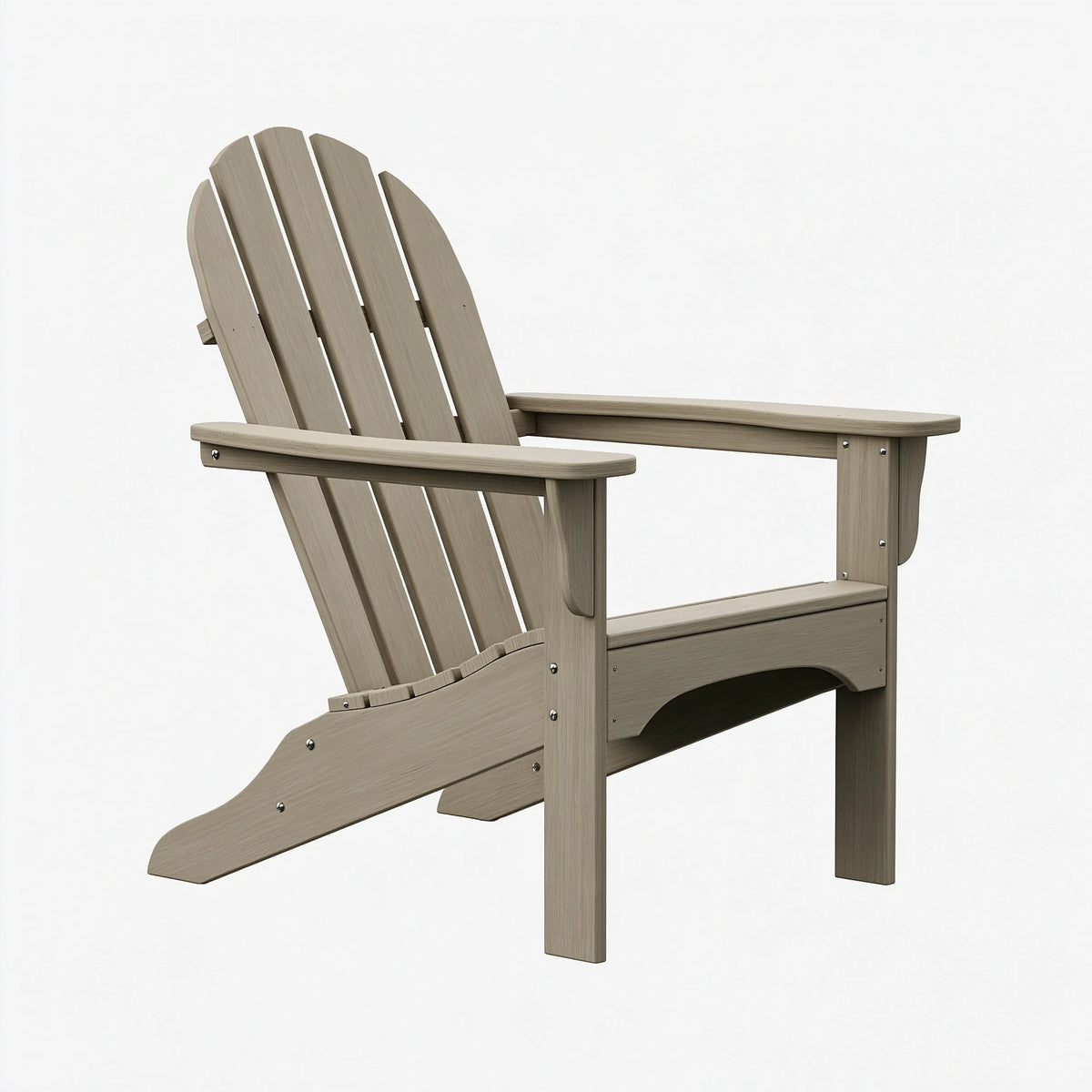 Fauteuil de jardin Adirondack 83 x 80 x 98 cm en plastique effet bois gris taupe