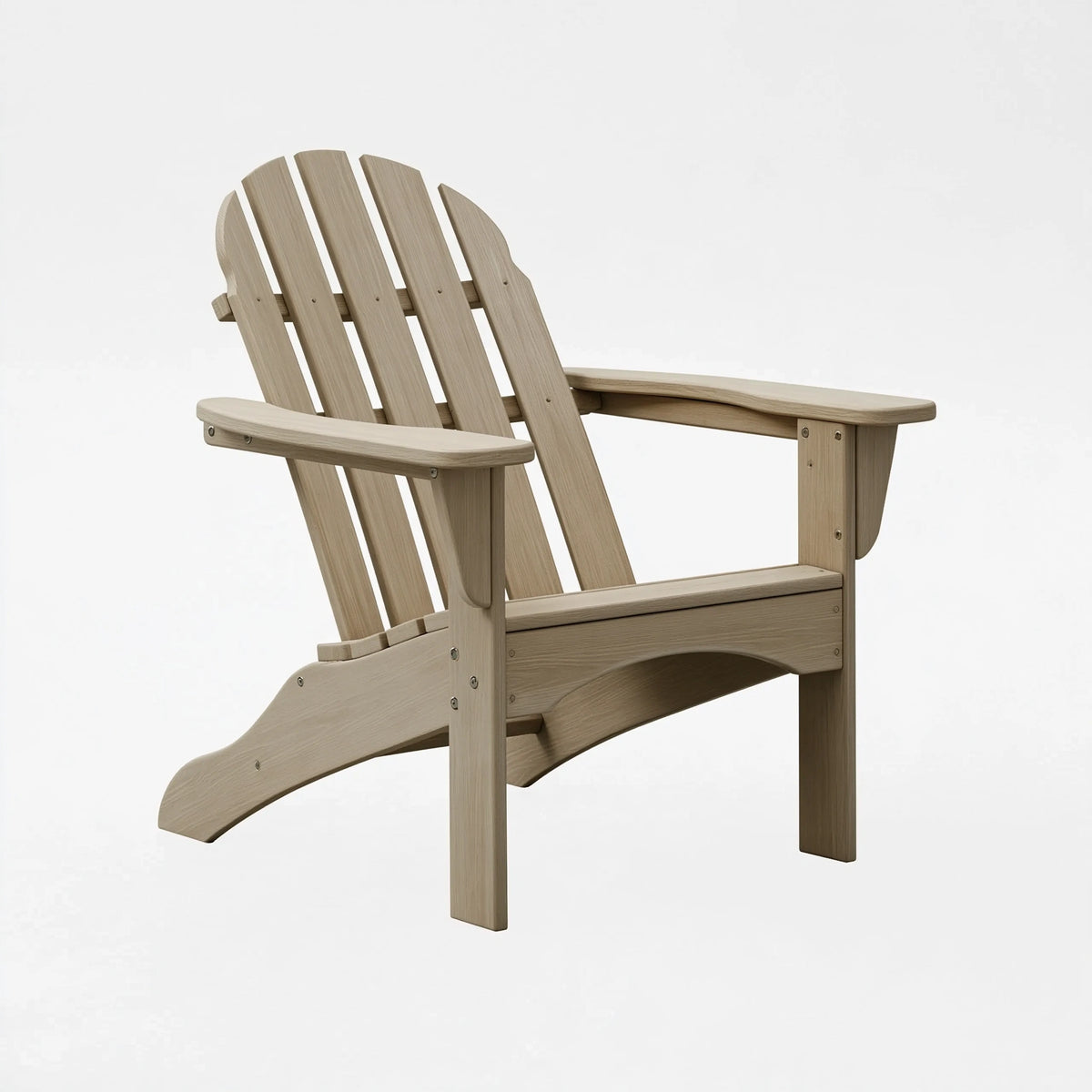Fauteuil de jardin 80 x 75 x 95 cm en bois beige style Adirondack