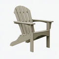 Fauteuil de jardin 85 x 78 x 95 cm en matériau synthétique taupe style Adirondack à dossier incliné