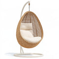 Fauteuil suspendu 105 x 105 x 195 cm en osier naturel pour intérieur style bohème