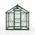 Serre de jardin 190 x 190 x 220 cm en aluminium vert avec vitrage et toit ouvrant style victorien